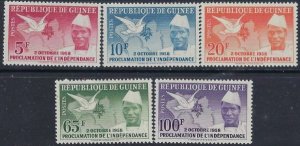 Guinea 170-74 MNH 1959 set (ad2223)