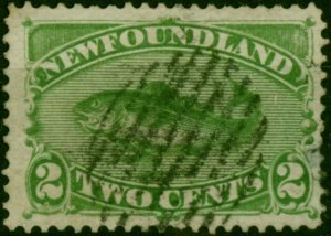 Newfoundland 1882 2c Yellow-Green SG46 Fine Used (3)