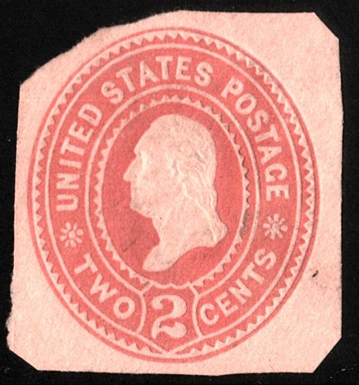 SC#U364 2¢ Washington Cut Square (1899) Unused