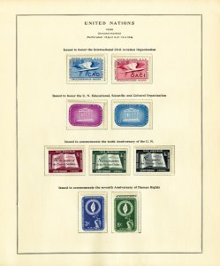 United Nations UN Mint NH 1951 to 1980 New York Stamp Collection