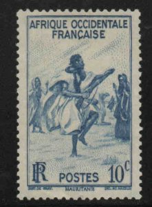 FRENCH West Africa Scott 36 MH* Rifle Dance stamp