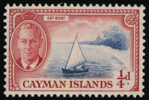 CAYMAN ISLANDS Sc 122 MNH - 1950 ¼p - Catboat & King George VI