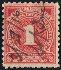 R207 1¢ Documentary Stamp (1914) Used