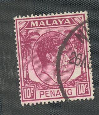 Malaya Penang Scott's 11 King George VI - Used
