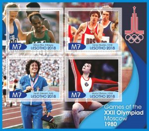 Stamps. Olympic Games 1980 in Moscow 2018 year 1+1 sheets perforated