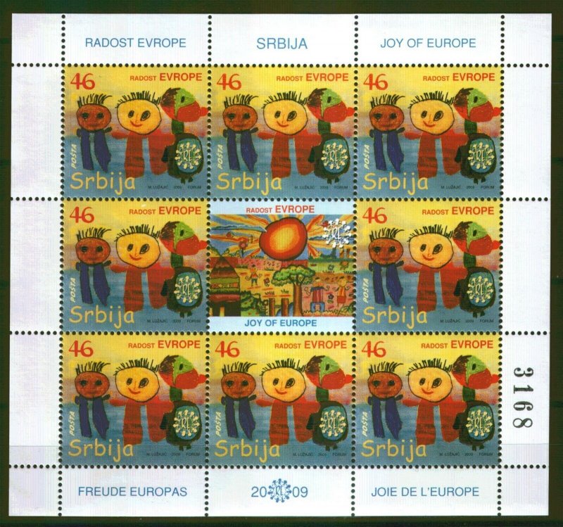 0240 SERBIA 2009 - Joy of Europe - MNH Mini Sheet