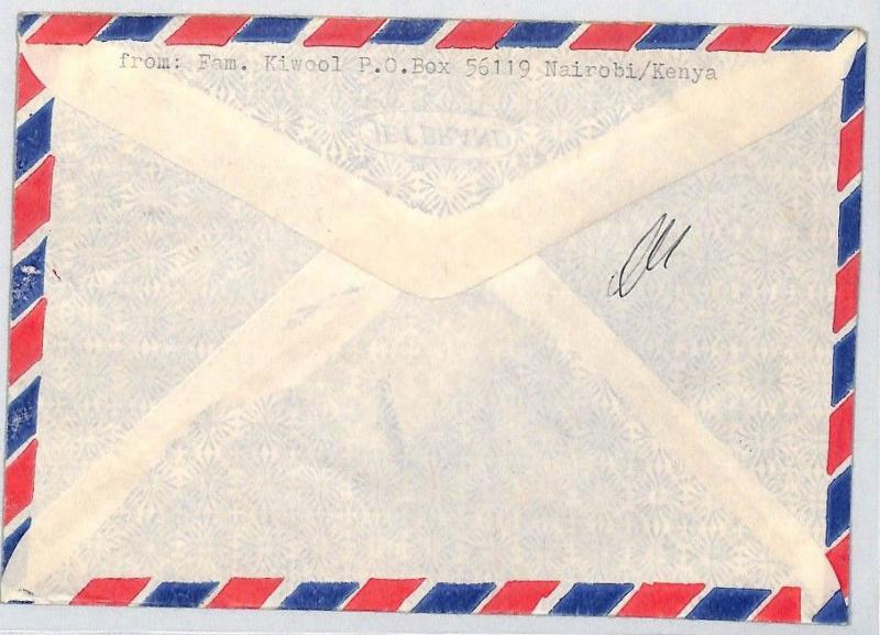 CA83 Africa 1983 KENYA *Skeleton Postmark* Air Cover Austria MISSIONARY VEHICLES