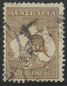 Australia Scott #11 Used Kangaroo Stamp Wide A CV $140