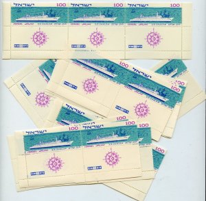 ISRAEL SS SHALOM SCOT#250 LOT OF 42 MINT NEVER HINGED PRISTINE TABS