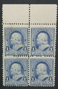 MOMEN: US STAMPS #219 BLOCK MINT OG NH LOT #33035