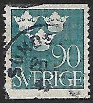 Sweden # 284 - Three Crowns - used.....{KR2}