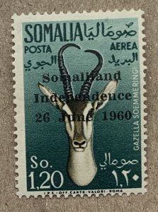 Somalia 1960 Independence on 1.20s Gazelle, unused VLH. Scott C69, CV $29.00