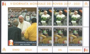 2021 Vatican, 1 Minifoil - V World Day of the Poor - New and Perfect Stamps - MN