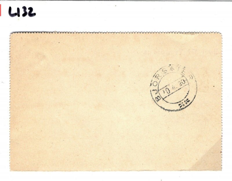 Sweden Postal Stationery Letter-Card Linkoping 15 Ore 1920{samwells-covers} L132
