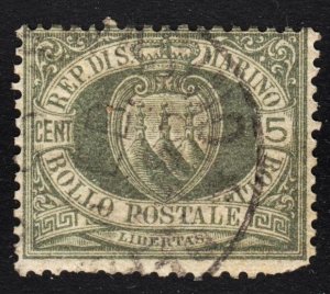 San Marino Scott 5 Fine used. FREE...