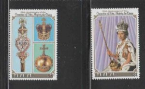 BAHAMAS #424-425 1978 CORONATION OF QEII 25TH ANNIV. MINT VF NH O.G aa