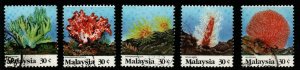 MALAYSIA SG492/6 1992 MARINE LIFE CORALS FINE USED