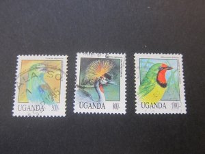 Uganda 1992 Sc 1072-74 Bird FU