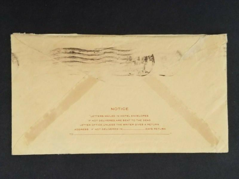 1944 Lethbridge Alberta Edmonton Canada Marquis Hotel Air Mail Advertising Cover