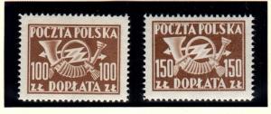 Poland  j114 - j115 MNH cat $ 4.80