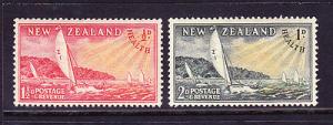 NEW ZEALAND 1951  HEALTH  YACHTING  SET 2 MNH