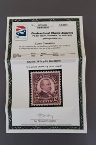 564, Cleveland, Mint OGNH, Certificate, CV $105.00