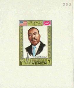 Yemen - Royalist 1968 Human Rights Year 6b (Martin Luther...