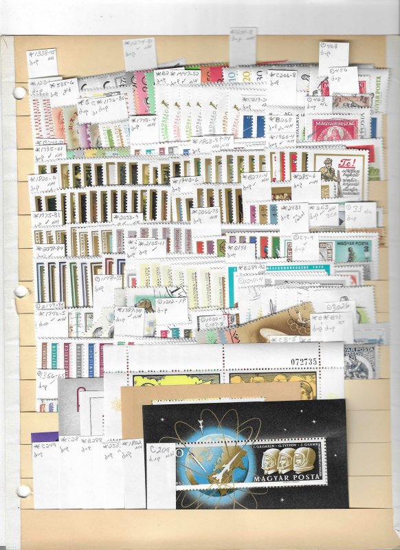 HUNGARY COLLECTION ON STOCK SHEET, MINT/USED