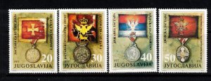 Yugoslavia Sc 2119-22 MNH SET of 1991 - Medals