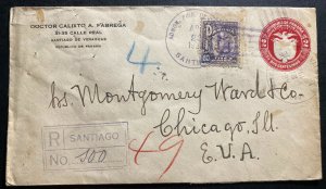 1929 Santiago Chile Stationery Commercial Cover To Chicago IL USA