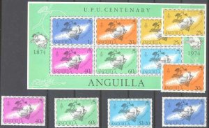 Anguilla 199-204 204a MNH UPU SCV3.50