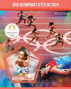 Stamps. Olympic Games Paris 2024  2023 year, 6 sheets  perforated  NEW