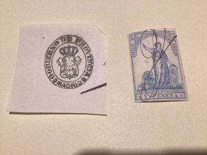 Spain 2 revenue stamps  Ref A159