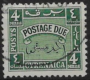 B.O.I.C.-CYRENAICA SGD150 1950 4m GREEN POSTAGE DUE USED