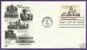 1839 - AMERICAN ARCHITECTURE 15c, 1980 U/A ARTCRAFT FIRST D...