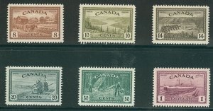 CANADA #268-73 Complete set, og, LH, VF, Scott $79.00