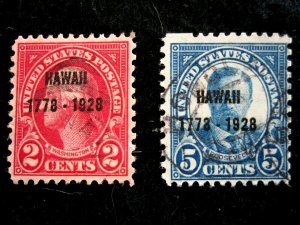 US - SCOTT# 647-648 - USED - CAT VAL $15.60