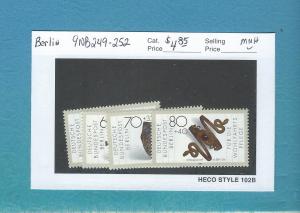 Germany Berlin 9NB249-252   MNH