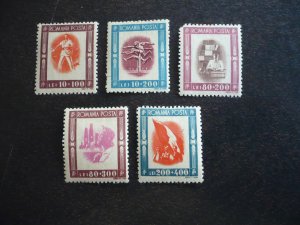 Stamps - Romania - Scott# B332-B336 - Mint Hinged Set of 5 Stamps