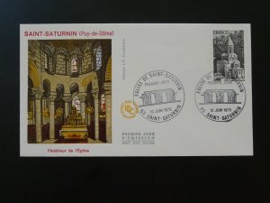 architecture church of Saint Saturnin religion FDC France 1978 (#1)