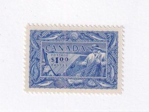 CANADA # 302 VF-MNH $1 FISHING ISSUE CAT VALUE $60 AT 20% LETS GO COD FISHING