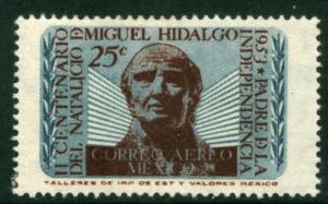 MEXICO C206, 25c Bicentennial of Miguel Hidalgo MINT NH