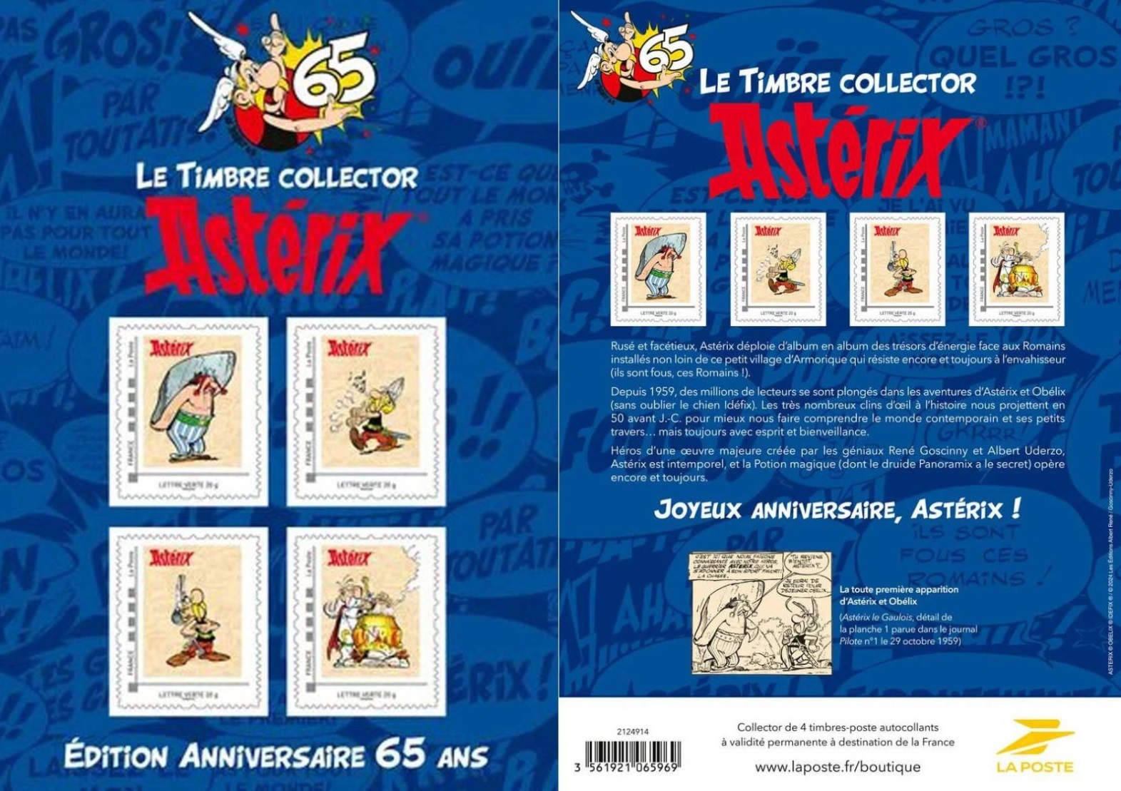 Prophila Collection GermaniaD 3178-3179 - Francobolli Autoadesivi MNH 2015 Asterix E Obelix - Edizione Completa Per Collezionisti