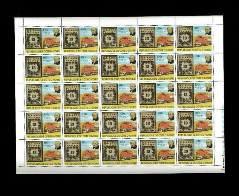 Topical Wholesale Ivory Coast #'s 514-18 Sheets of 25. Cat.187.50 (7.50 per set)