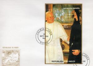 Niger 1997 Pope John-Paul II/Diana SS Imperf. FDC  Sc # 944 