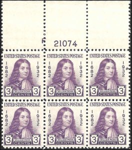 724 Mint,OG,NH... Plate Block of 6... SCV $12.50