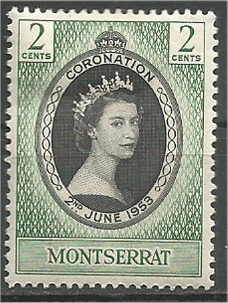 MONTSERRAT,1953, MH, 2c, Coronation Scott 127
