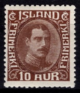 Iceland 1931-37 Christian X Def. (Type II), 10a [Unused]