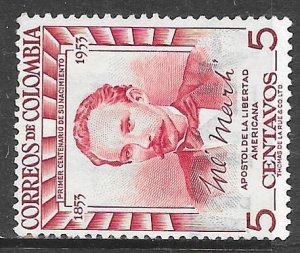 Columbia 634: 5c Jose Marti, used, F-VF