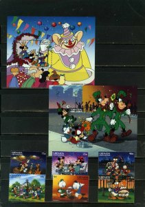 GRENADA GRENADINES 1996 WALT DISNEY HOLIDAYS SET OF 6 STAMPS & 2 S/S MNH 